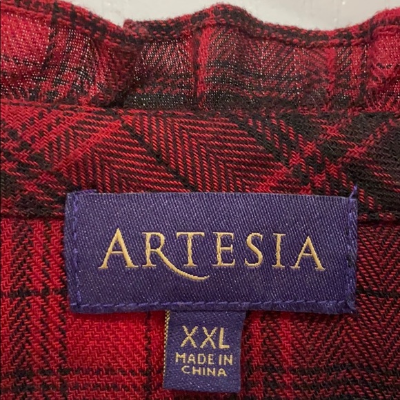 Artesia Tunic Length Button Down Top - Picture 2 of 5